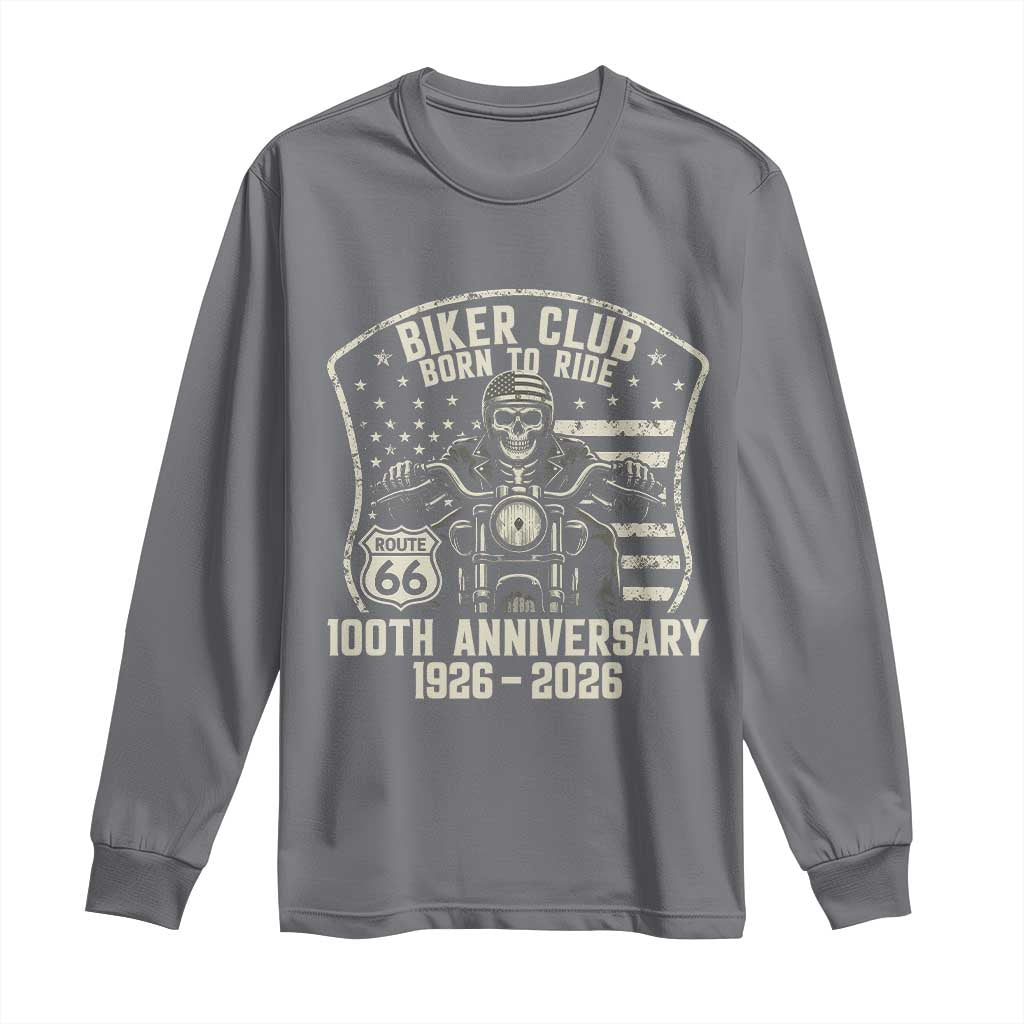 Vintage Biker Club Born To Ride Long Sleeve Shirt 100th Anniversary Mother Road