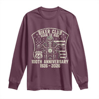 Vintage Biker Club Born To Ride Long Sleeve Shirt 100th Anniversary Mother Road