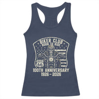 Vintage Biker Club Born To Ride Racerback Tank Top 100th Anniversary Mother Road