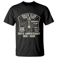 Vintage Biker Club Born To Ride T Shirt 100th Anniversary Mother Road