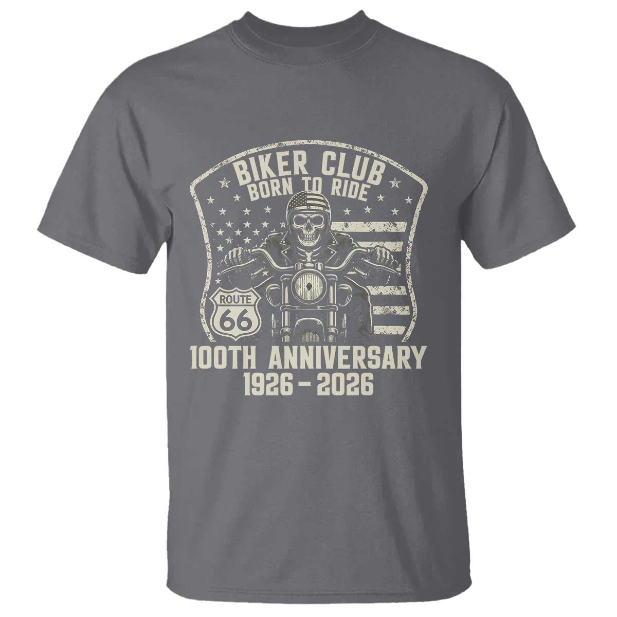 Vintage Biker Club Born To Ride T Shirt 100th Anniversary Mother Road