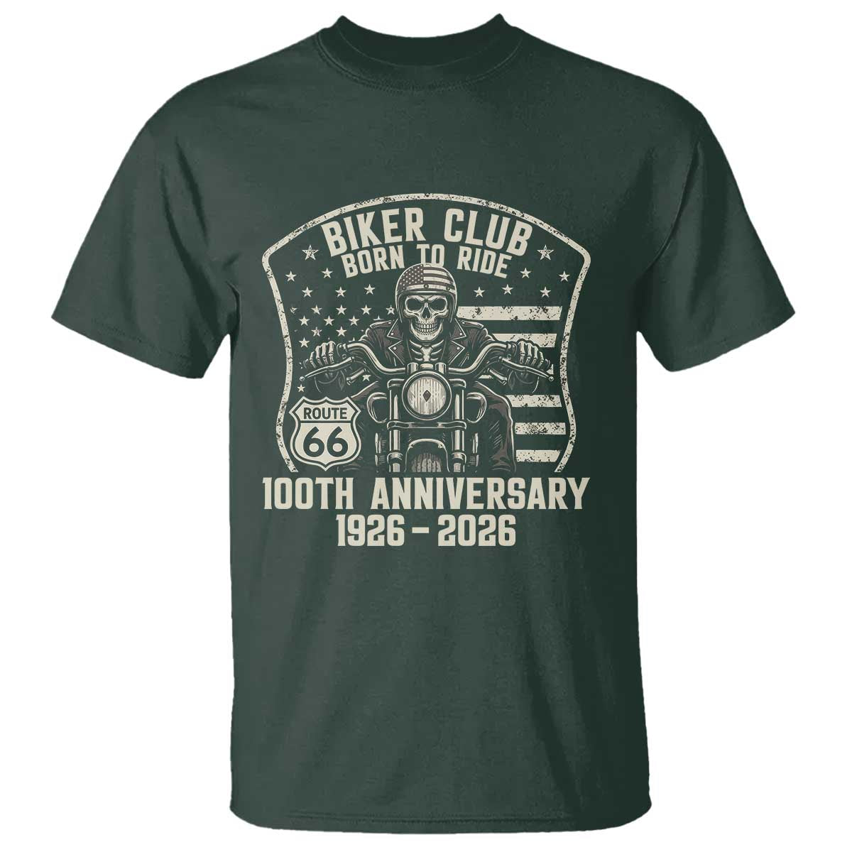 Vintage Biker Club Born To Ride T Shirt 100th Anniversary Mother Road