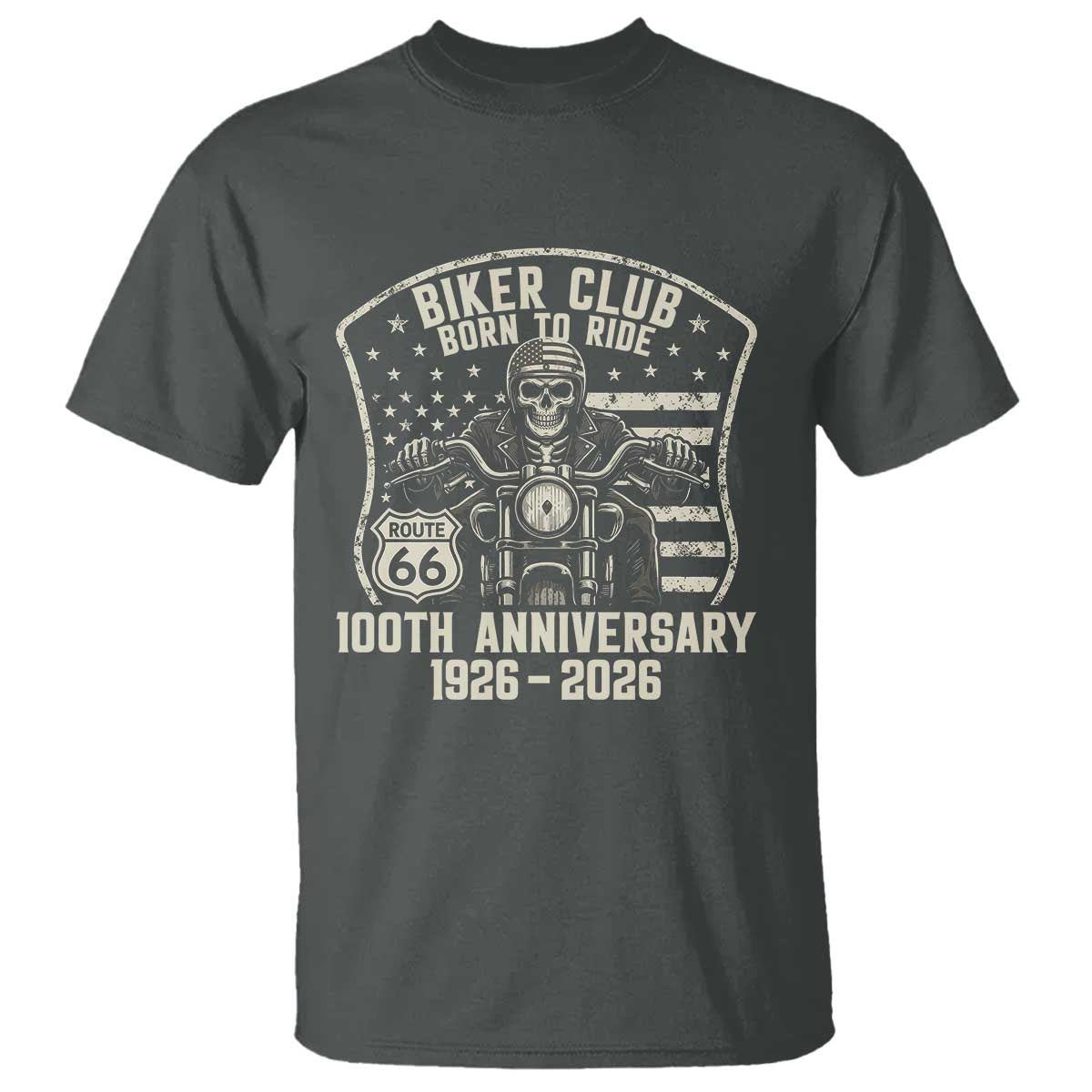 Vintage Biker Club Born To Ride T Shirt 100th Anniversary Mother Road