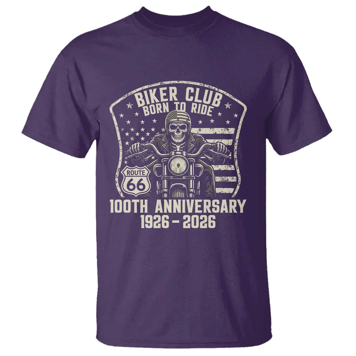 Vintage Biker Club Born To Ride T Shirt 100th Anniversary Mother Road
