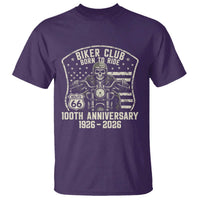 Vintage Biker Club Born To Ride T Shirt 100th Anniversary Mother Road