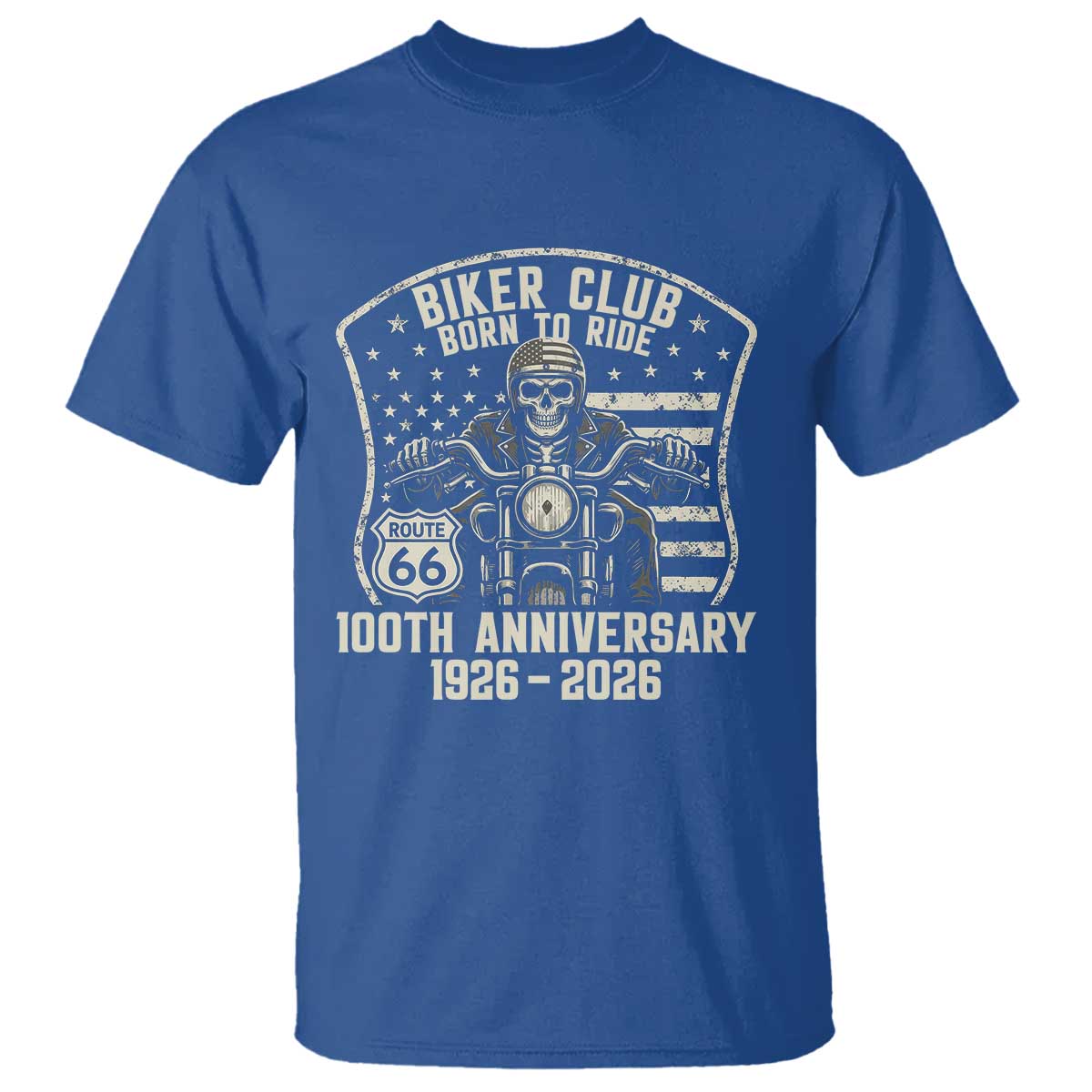 Vintage Biker Club Born To Ride T Shirt 100th Anniversary Mother Road