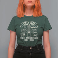 Vintage Biker Club Born To Ride T Shirt For Women 100th Anniversary Mother Road