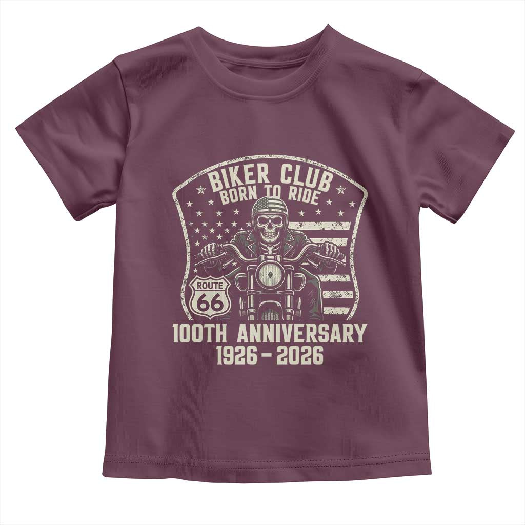 Vintage Biker Club Born To Ride Toddler T Shirt 100th Anniversary Mother Road