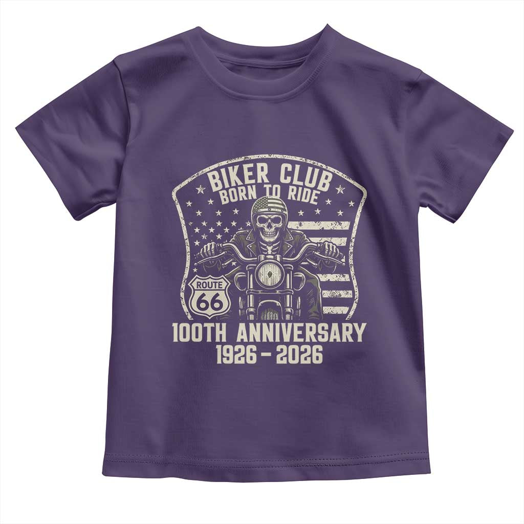 Vintage Biker Club Born To Ride Toddler T Shirt 100th Anniversary Mother Road