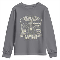 Vintage Biker Club Born To Ride Youth Sweatshirt 100th Anniversary Mother Road