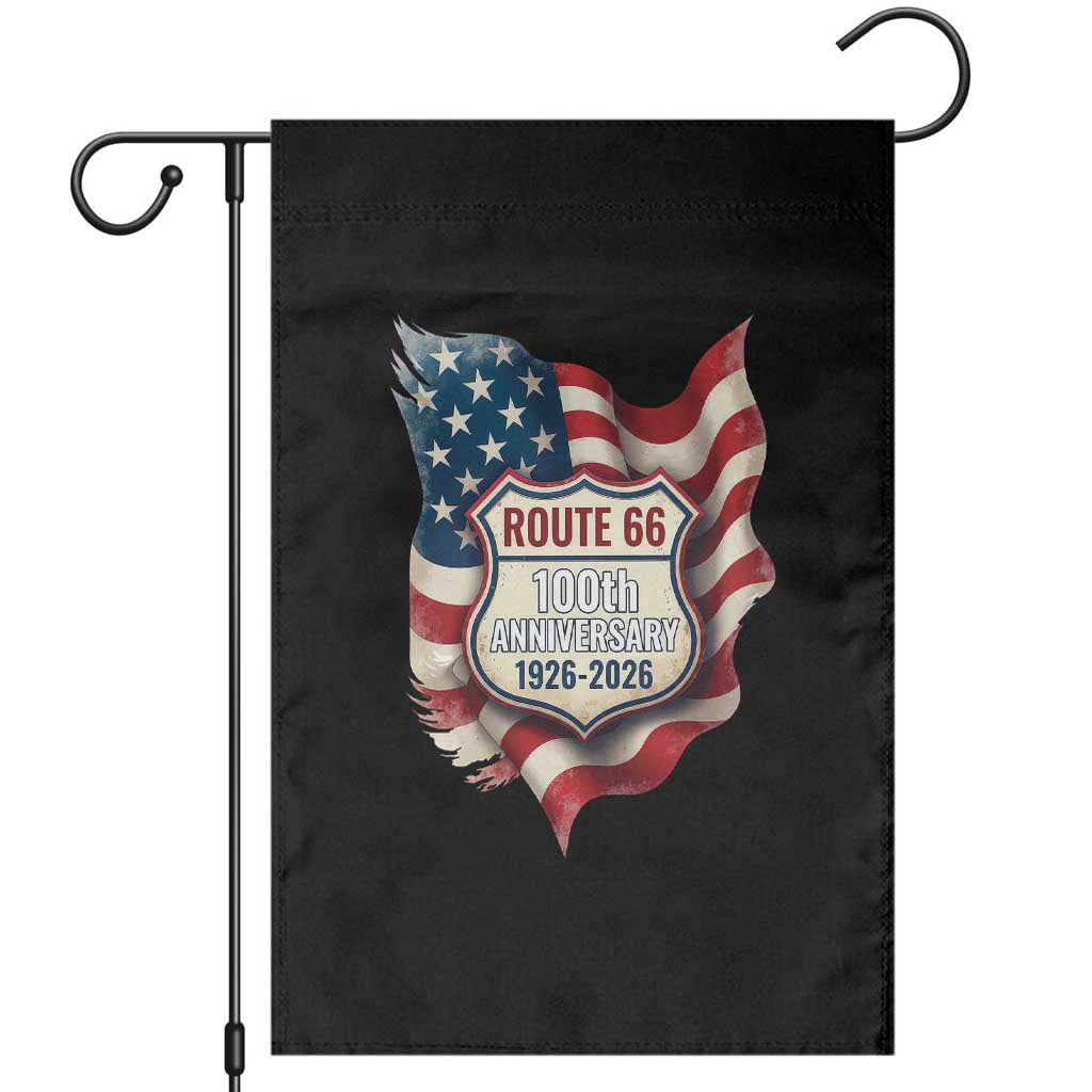 Route Highway 66 Centennial Garden Flag Vintage American Flag Patriotic Gift