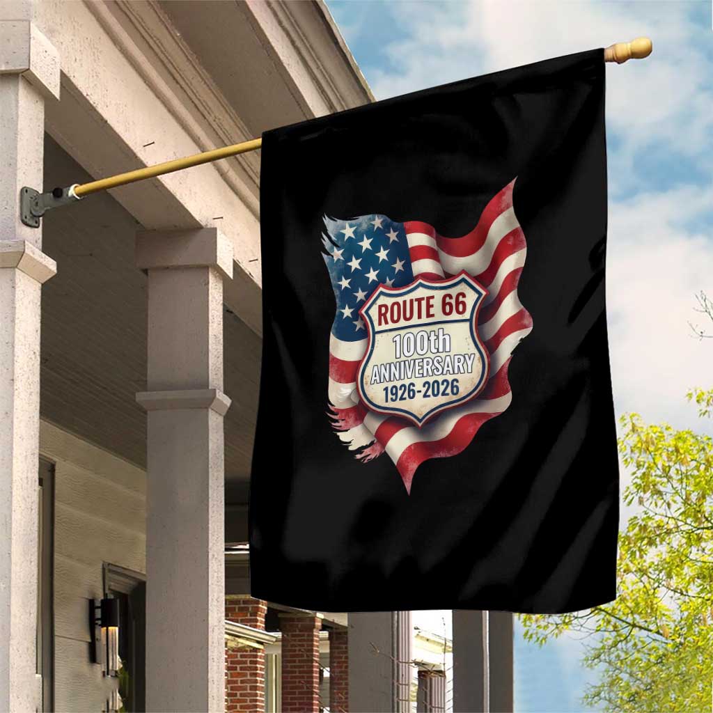 Route Highway 66 Centennial Garden Flag Vintage American Flag Patriotic Gift