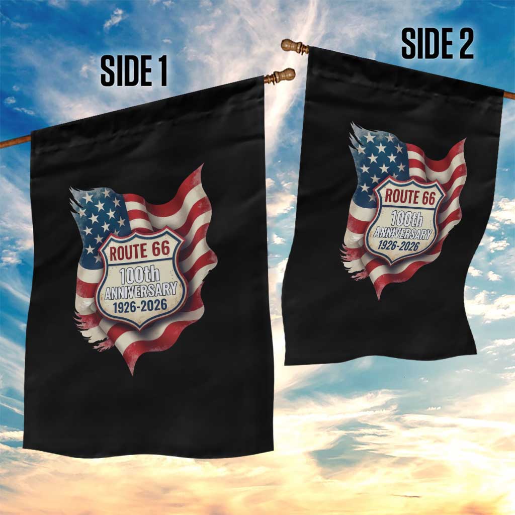 Route Highway 66 Centennial Garden Flag Vintage American Flag Patriotic Gift