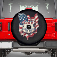 Route Highway 66 Centennial Spare Tire Cover Vintage American Flag Patriotic Gift