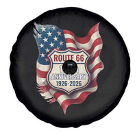 Route Highway 66 Centennial Spare Tire Cover Vintage American Flag Patriotic Gift