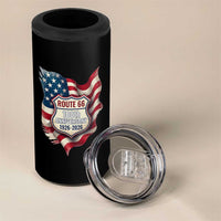 Route Highway 66 Centennial 4 in 1 Can Cooler Tumbler Vintage American Flag Patriotic Gift