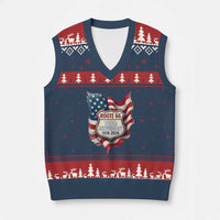 Route Highway 66 Centennial V-Neck Knit Sweater Vest Vintage American Flag Patriotic Gift