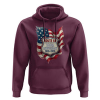 Route Highway 66 Centennial Hoodie Vintage American Flag Patriotic Gift