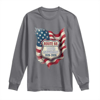 Route Highway 66 Centennial Long Sleeve Shirt Vintage American Flag Patriotic Gift