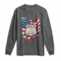 Route Highway 66 Centennial Long Sleeve Shirt Vintage American Flag Patriotic Gift