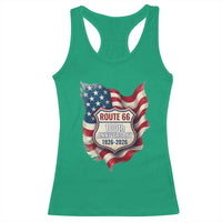 Route Highway 66 Centennial Racerback Tank Top Vintage American Flag Patriotic Gift