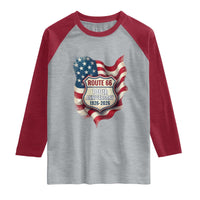 Route Highway 66 Centennial Raglan Shirt Vintage American Flag Patriotic Gift