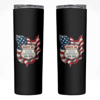 Route Highway 66 Centennial Skinny Tumbler Vintage American Flag Patriotic Gift