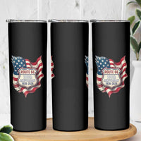 Route Highway 66 Centennial Skinny Tumbler Vintage American Flag Patriotic Gift