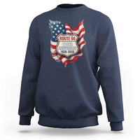 Route Highway 66 Centennial Sweatshirt Vintage American Flag Patriotic Gift