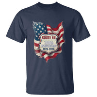 Route Highway 66 Centennial T Shirt Vintage American Flag Patriotic Gift