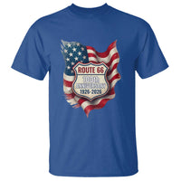 Route Highway 66 Centennial T Shirt Vintage American Flag Patriotic Gift