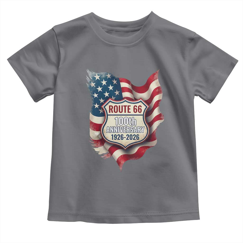 Route Highway 66 Centennial Toddler T Shirt Vintage American Flag Patriotic Gift