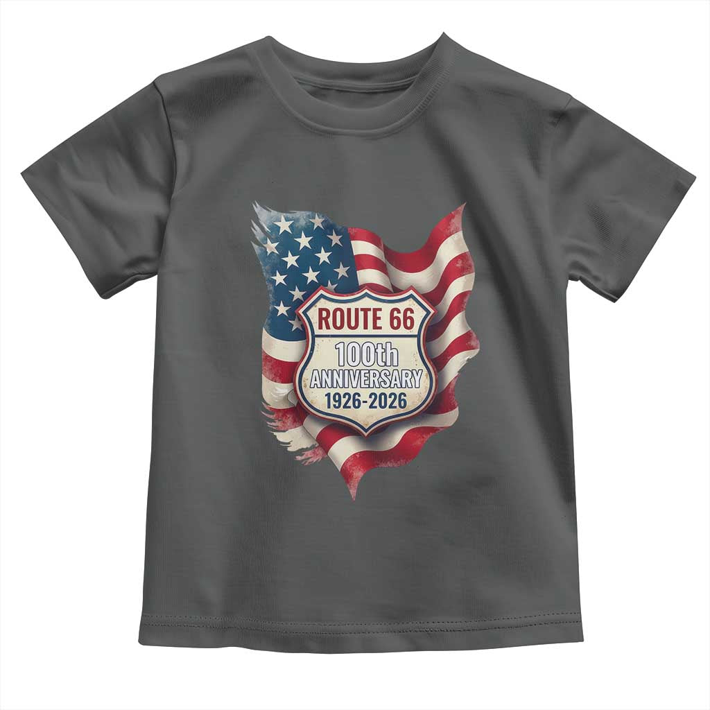 Route Highway 66 Centennial Toddler T Shirt Vintage American Flag Patriotic Gift