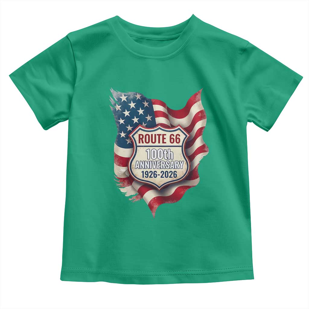 Route Highway 66 Centennial Toddler T Shirt Vintage American Flag Patriotic Gift