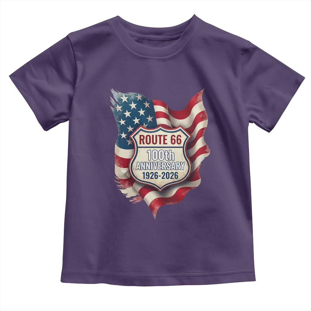 Route Highway 66 Centennial Toddler T Shirt Vintage American Flag Patriotic Gift