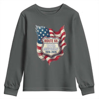 Route Highway 66 Centennial Youth Sweatshirt Vintage American Flag Patriotic Gift