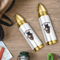 Gothic Cat Skull Graphic Bullet Tumbler If I Fits I Sits Creepy Cute Gift
