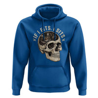 Funny Gothic Black Cat Skull Hoodie If I Fits I Sits