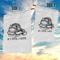 If I Fits I Sits Garden Flag Chubby Kitty Funny Cat Lover Gift