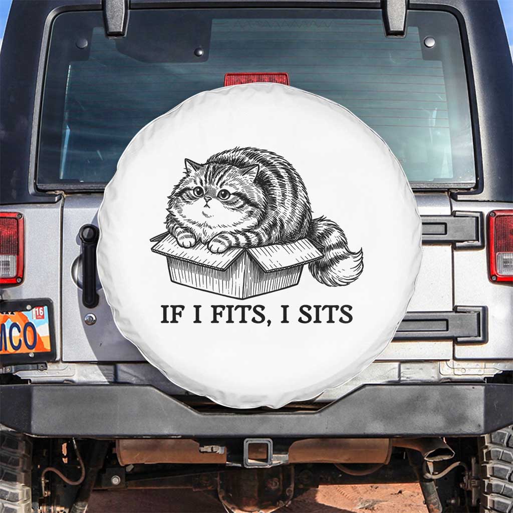 If I Fits I Sits Spare Tire Cover Chubby Kitty Funny Cat Lover Gift
