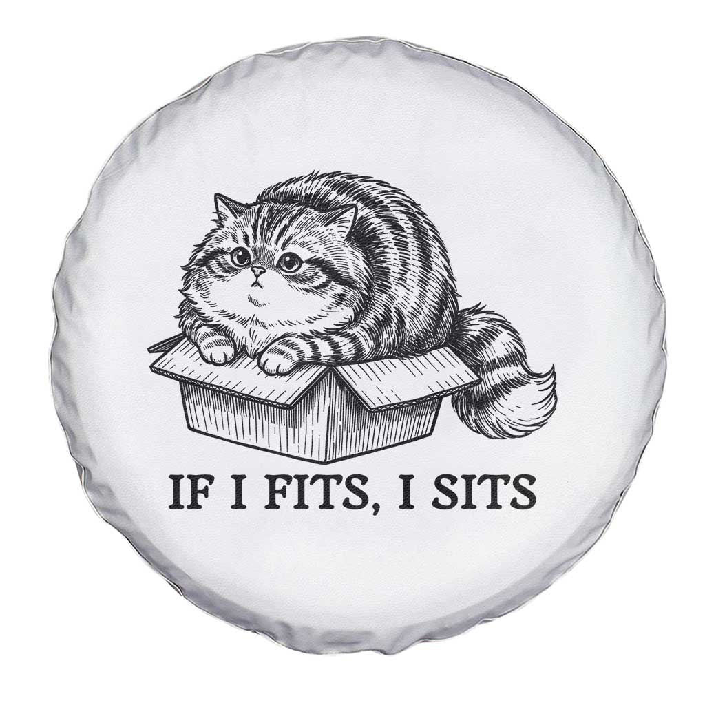 If I Fits I Sits Spare Tire Cover Chubby Kitty Funny Cat Lover Gift
