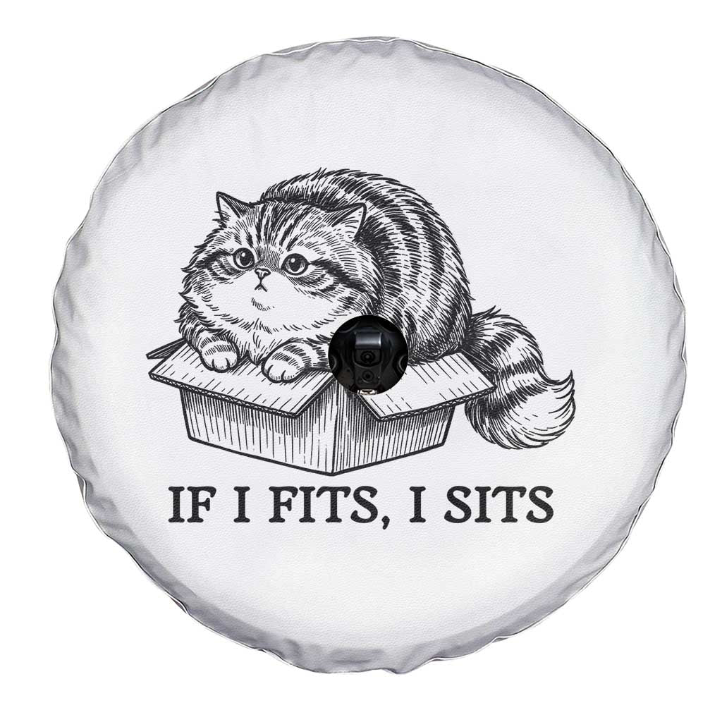 If I Fits I Sits Spare Tire Cover Chubby Kitty Funny Cat Lover Gift