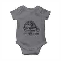 If I Fits I Sits Baby Onesie Chubby Kitty Funny Cat Lover Gift