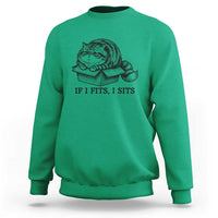 If I Fits I Sits Sweatshirt Chubby Kitty Funny Cat Lover Gift