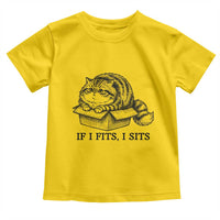 If I Fits I Sits Toddler T Shirt Chubby Kitty Funny Cat Lover Gift