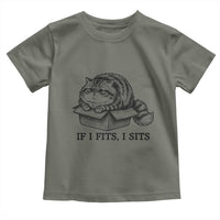 If I Fits I Sits Toddler T Shirt Chubby Kitty Funny Cat Lover Gift