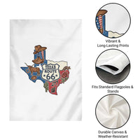 Texas Route Highway 66 Adventure Garden Flag Desert Road Trip Graphic