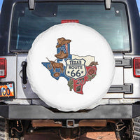 Texas Route Highway 66 Adventure Spare Tire Cover Desert Road Trip Graphic