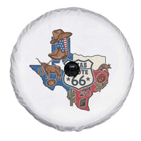 Texas Route Highway 66 Adventure Spare Tire Cover Desert Road Trip Graphic