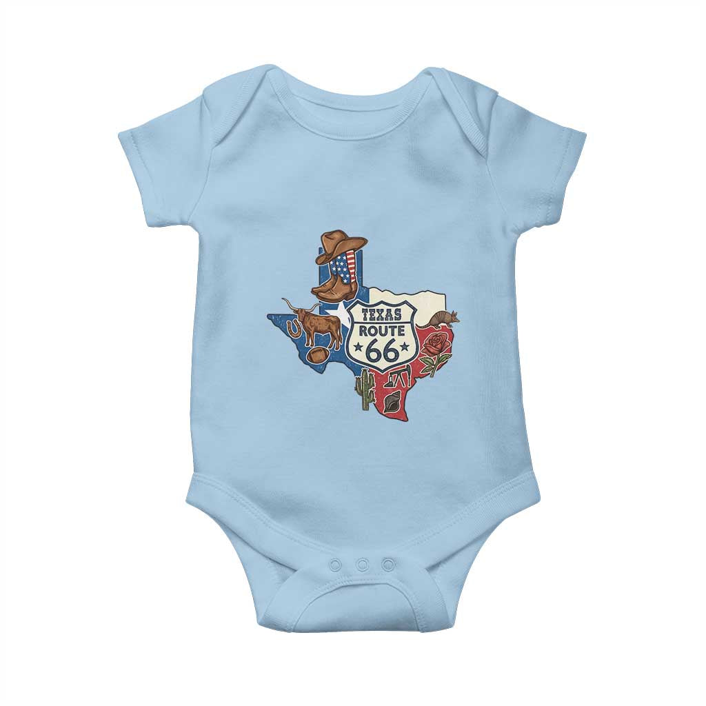 Texas Route Highway 66 Adventure Baby Onesie Desert Road Trip Graphic